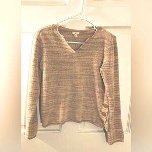 J.Jill pink/multi stripe XS light soft sweater